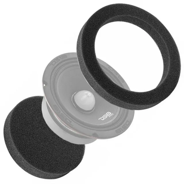 6.5" Car Door Speaker Foam Rings Blocker Soundproof Pair Car Audio DS18 DSFR6