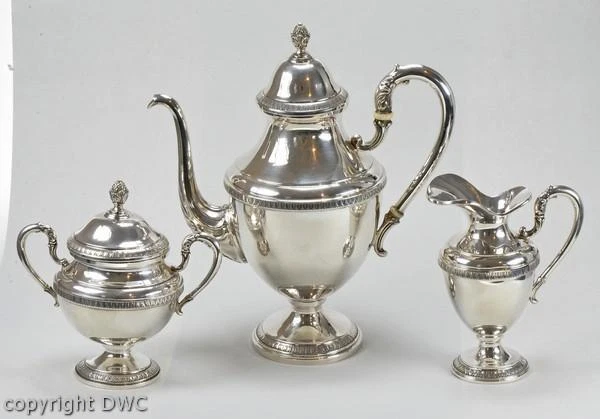 Mokka Mocca Service con jarra de leche lata de azúcar 800 plata Art Nouveau