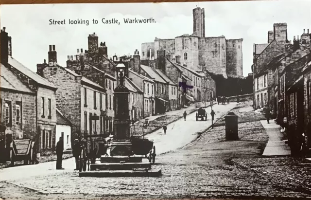 Northumberland.   Street looking to Castle,Warkworth