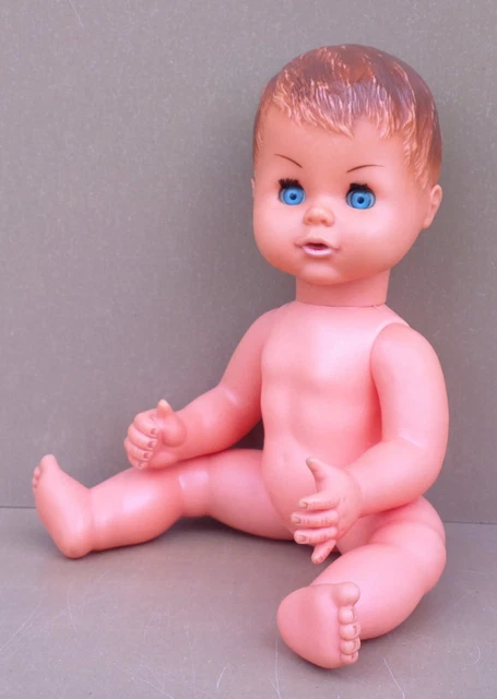Poupée Ancienne GEGE – Bébé Garçon – Yeux De Verre, Cheveux Moulés – 55 Cm – France 1930
