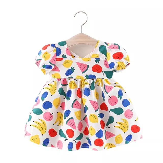 Kinderkleid Flauschiger Druck Mädchen Quadratischer Kragen Flauschiges Kleid