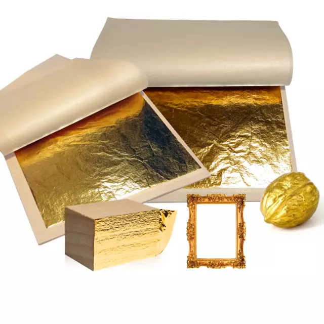 Blattgold 25cm x 16cm Blatt Goldfolie Folienpapier Vergoldung Goldpapier Basteln