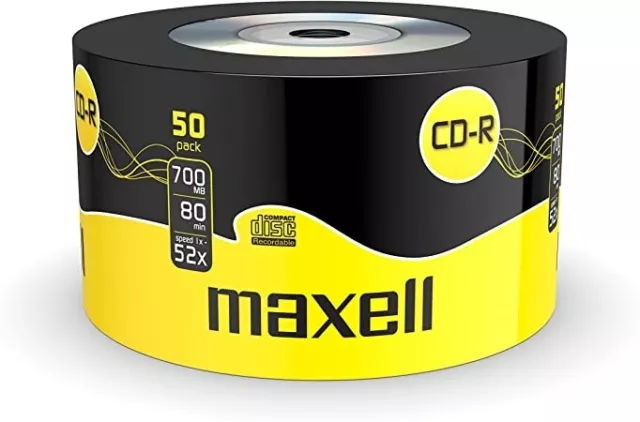 50 Cd-R Maxell 700MB 52X 80 Minutes 624036