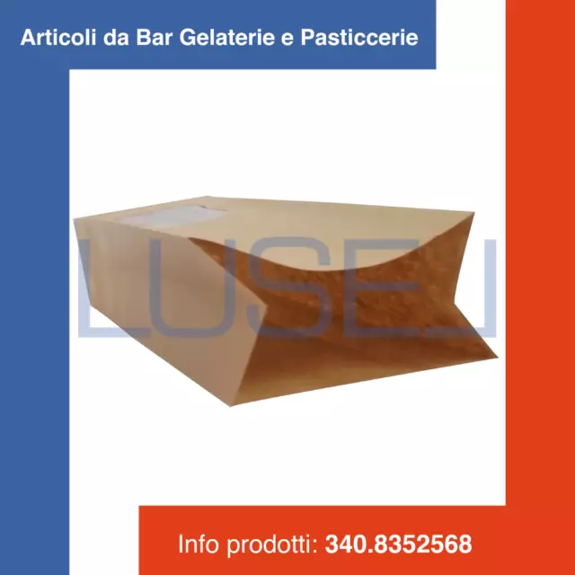 Pz 200 Sacchetto In Carta Busta Per Asporto Alimenti Con Finestra Astuccio Paper