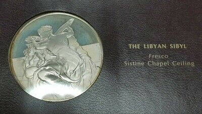 Franklin Mint Genius of Michelangelo PF .925 Silver Medal-The Libyan Sibyl