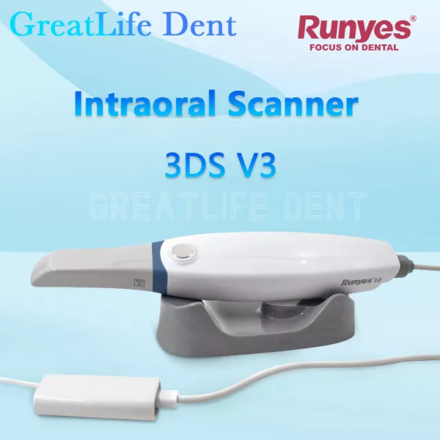 Runyes 3DS V3 Dental Intra-oral 3D Scanner Real-time&Scanning Software GreatLife