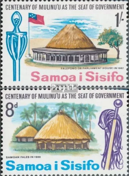 samoa 150-151 (complète edition) neuf avec gomme originale 1967 le siège du gouv