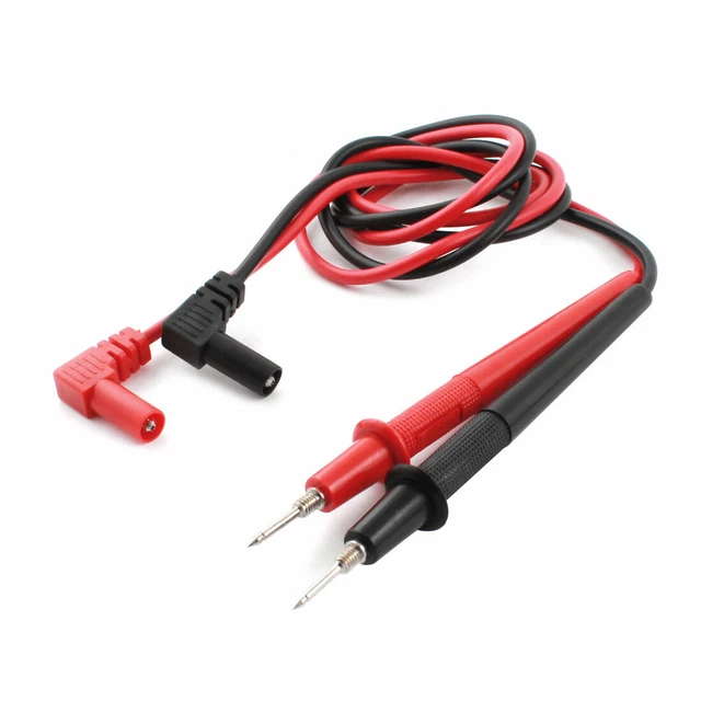 2 pcs Noir Rouge multimètre Mètre Test lead Probe 4 mm Fiche banane 1000 V