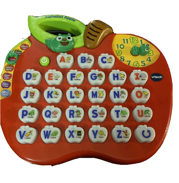 VTECH ALPHABET APPLE Preschool Learning Toy ABCs Phonics LIGHTS MUSIC ...