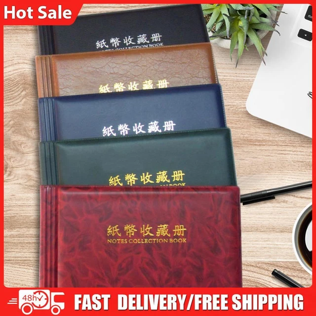 20 Pages Paper Money Currency Banknote Collection Book Storage Album