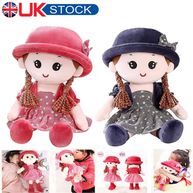 Kids Girl Rag Doll Sleeping Baby Stuffed Toys Plush Doll Princess Doll Toy UK