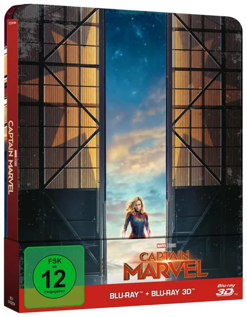 Captain Marvel - Blu-ray 3D + 2D / Steelbook # 2-BLU-RAY-NEU 2