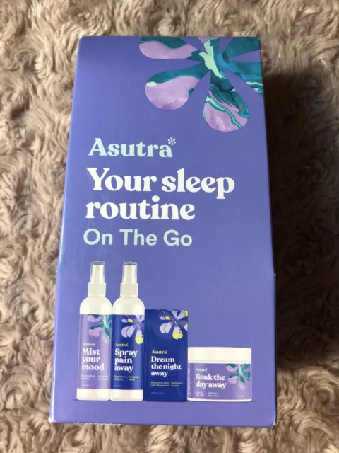 Asutra Your Sleep Routine On The Go Bath Salts Pain Dream Mist Mood 4 item SET