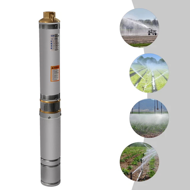 4'' Deep Well Submersible Pump 1.5HP MAX 24GPM 110V Stainless Steel + Control
