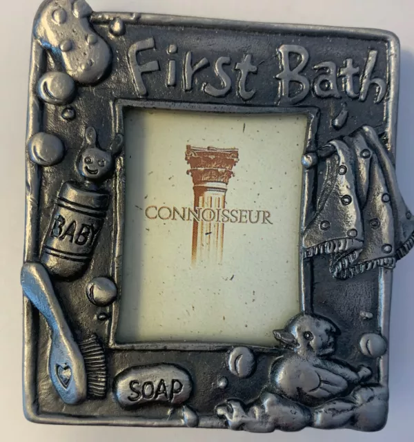 Connoisseur Tiny Pewter Picture Frame Baby’s First Bath Magnetic Soap Ducky
