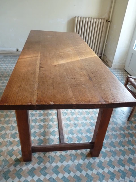 Ancienne table monastère en chêne massif