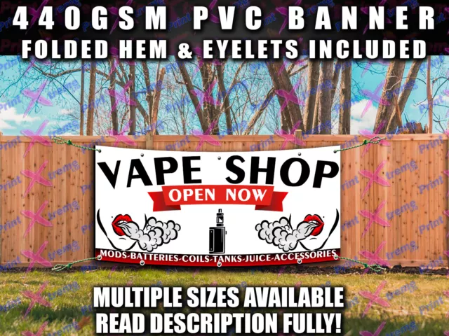 VAPE SHOP BANNER SIGN Indoor Outdoor Shop SOLD HERE PVC OPEN NOW