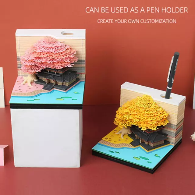 3D NOTEPAD TREEHOUSE 3D Calendar 2024 Memo Pad-Notes Gifts Block K8T4  $42.28 - PicClick AU