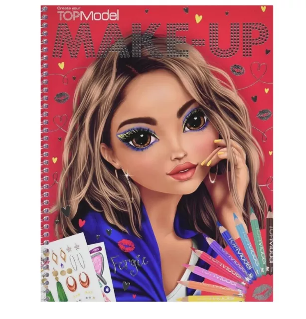 TOPModel - Malbuch Create your Make-Up, Ausmal-Buch inkl. Stickern