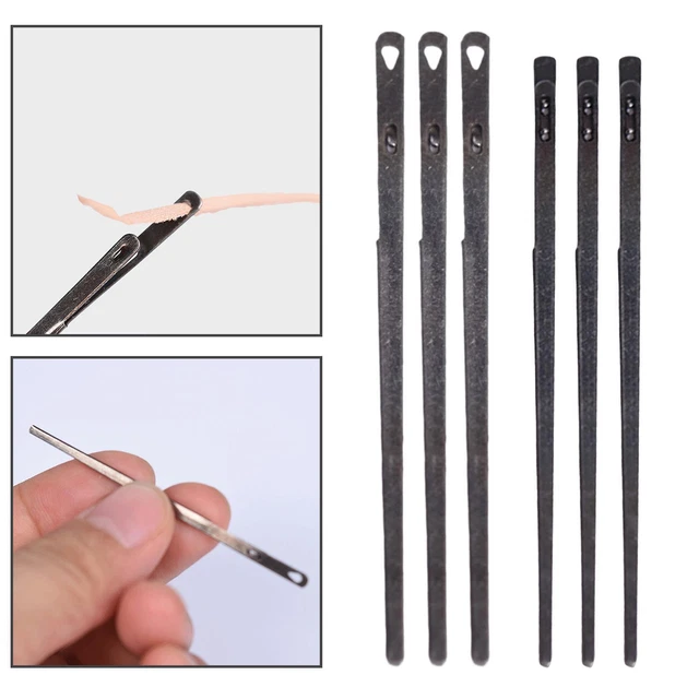 3x Lederschnürung Handarbeit Edelstahl Lederhandwerk Reparatur