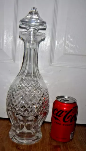 Waterford Crystal Colleen Round Wine Decanter ~ 13" Tall ~ Signed ~ Excellent