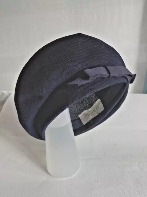 Vintage Kangol Women's Blue Lightweight Beret Style Hat With Bow