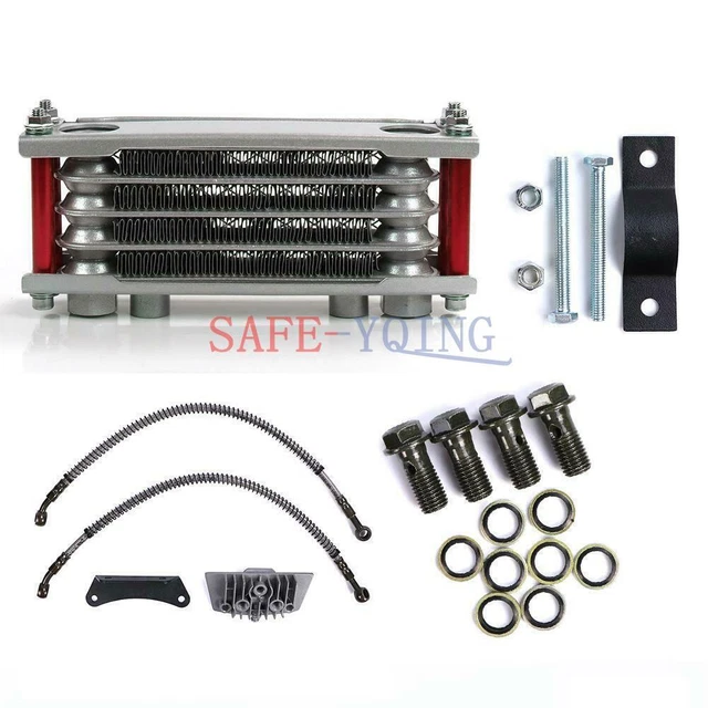 Oil Cooler Radiator Fit for 50 70 90 110CC Dirt Pit Bike Racing Motorcycle Red