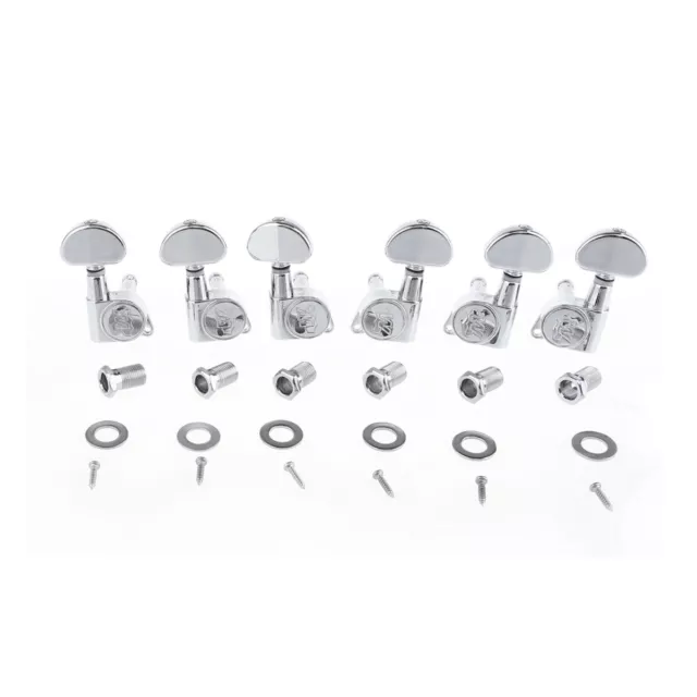 Wilkinson Chrome 3L3R E-Z-LOK Guitar Sealed Machine Heads Tuning Pegs Keys Set