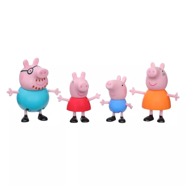 Peppa Pig Peppa's Adventures Peppa's Family Figure 4-Pack in Pajamas, Ages 3 and