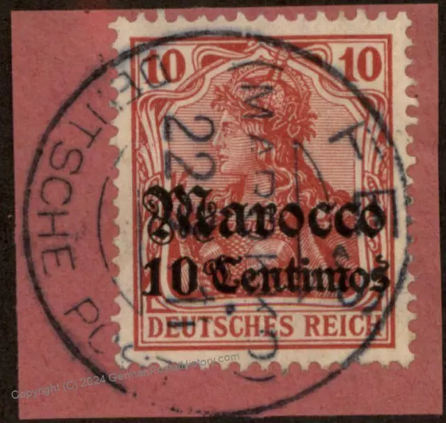 Germany 1911 FES Morocco Germania Marokko Marocco Wmk USED 102501