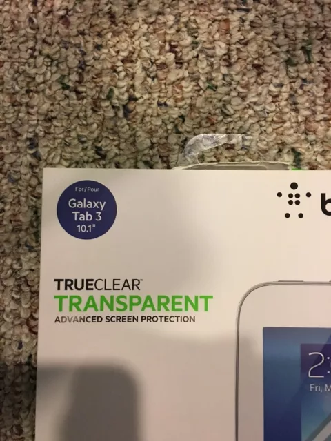 Belkin Galaxy Tab 3 10.1" TrueClear Screen Protector Protection New *2Pack* 2