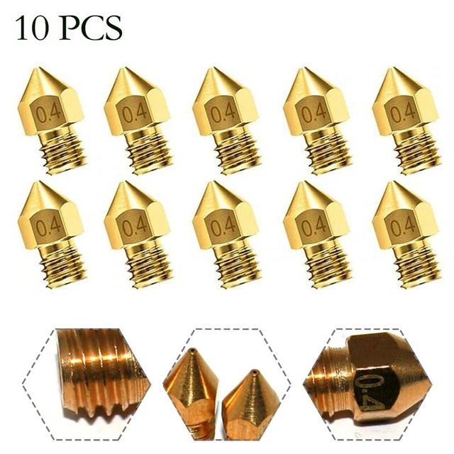 Stampante Ugello Estrusore Ugello Industria 0.4 MM 10 Pz Accessori M6 Parti
