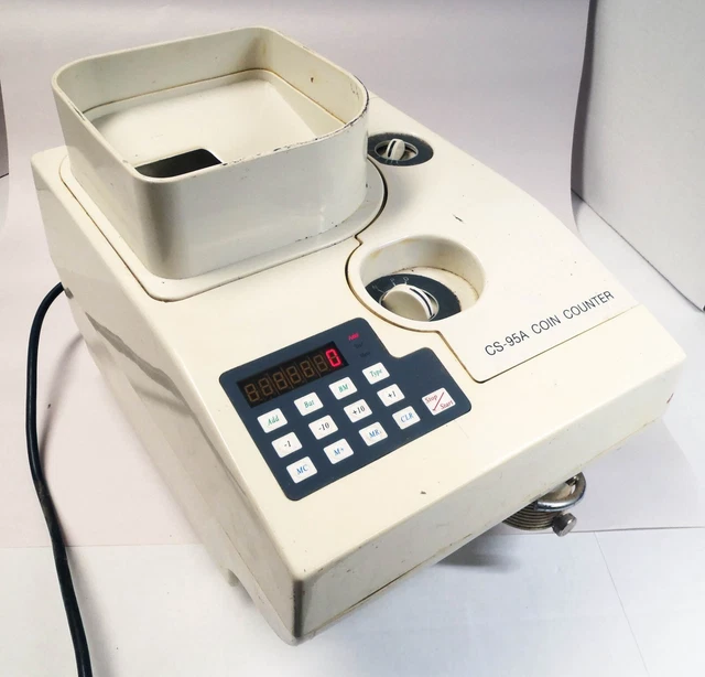 Ribao / CoinMate CS-95A High Speed Coin Counter - Powers ON / Useful for Parts