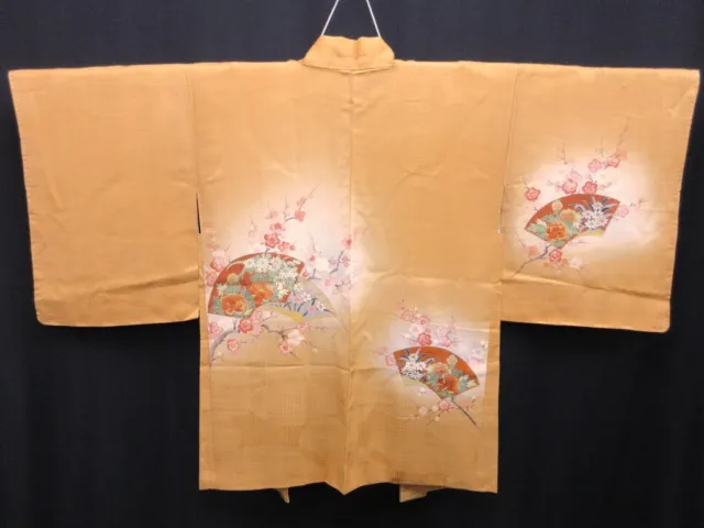 7998N1 Silk Vintage Japanese Kimono Haori Jacket Plum blossom