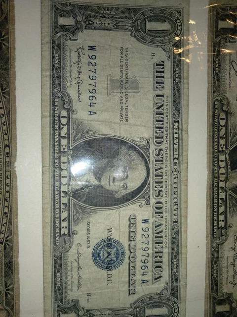 One Dollar Silver Certificate 1957 Series B SUPER RARE