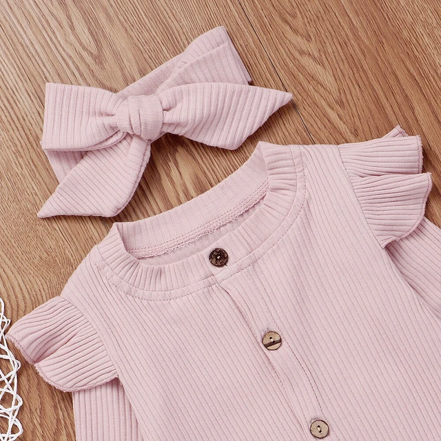Set abiti neonata bambina tutina tuta a maglia body fascia 7