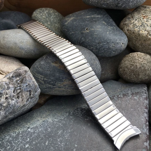 18mm 19mm JB Champion USA Stainless Steel Expansion nos 1960s Vintage Watch Band