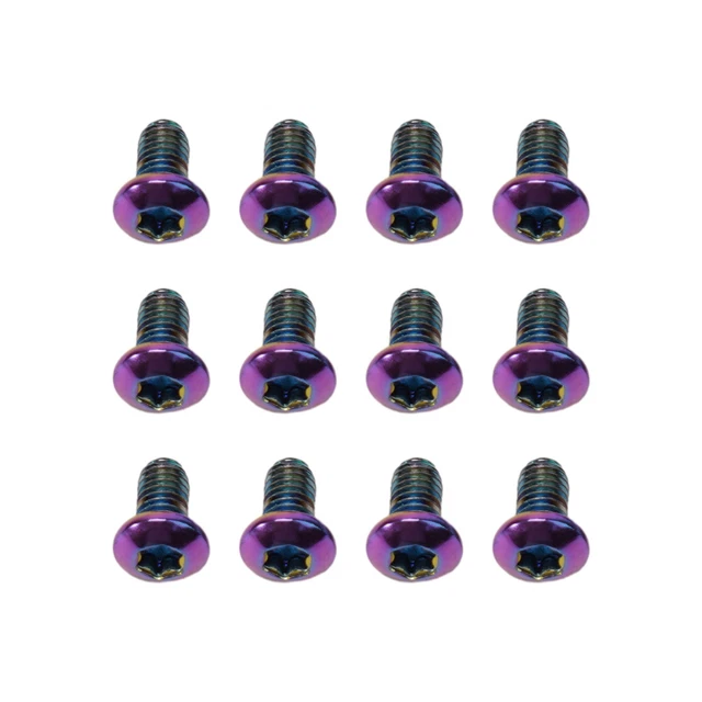 thumbnail image 2 of M5 Bolts Alloy Size M5 X 10mm T25 12 Pcs Pink Anti-Loosen Treated, For Water Bottles, Rotors And More And Cable Organizer With Every Order. (2 Pink 2 of 14