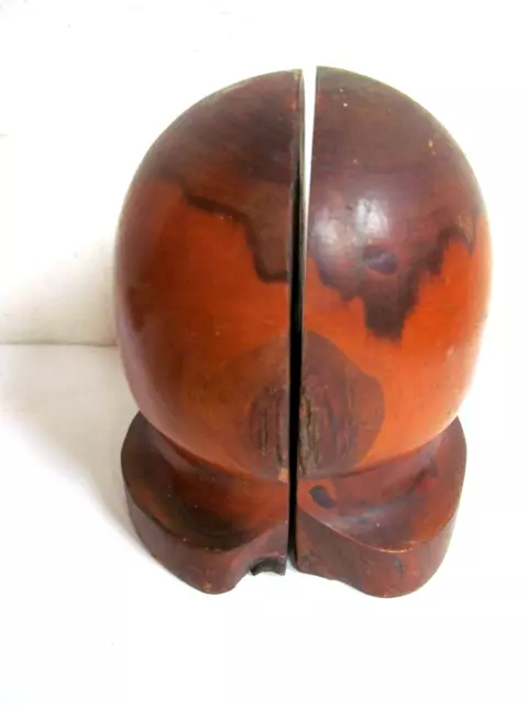 Vintage Regal Mulga Wood Bookends Australia Newel post /acorn shape 1930s-40s