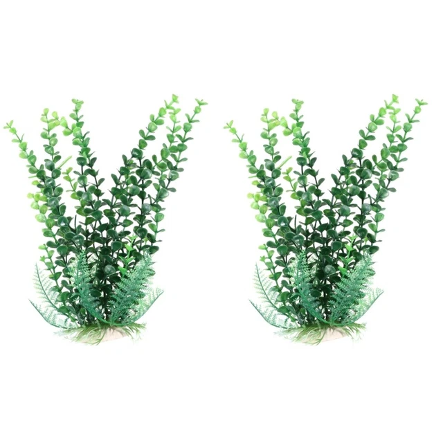 2 pcs Anlage Decor Aquarium Dekorationen Pflanzen Aquarium Pflanzen Kunststoff