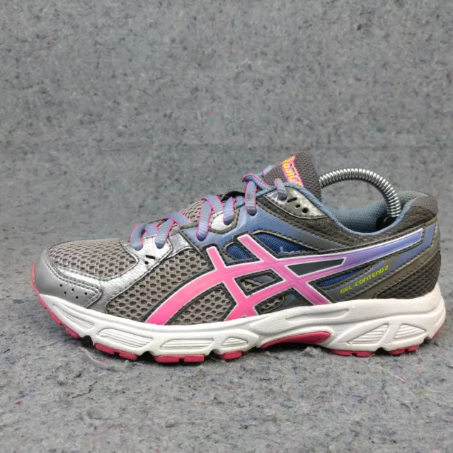 ASICS GEL CONTEND 2 Womens 6 Running Shoes Trainers Gray Pink T474N $22 ...