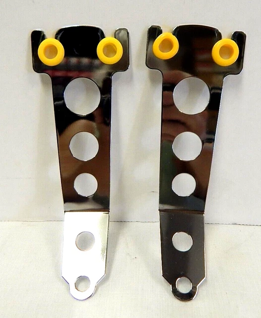 Cal Custom Chrome 2 Hole Valve Cover Spark Plug Wire Holder 6" Tall 2 Pc set