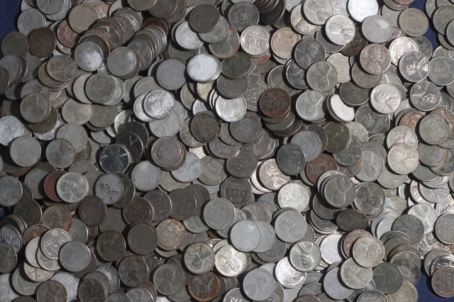 1943 (Pds) Steel Lincoln Wheat Cent Penny Rolls (Majority Are P Mint) Lot A68