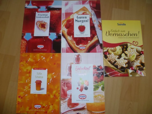 5 Back- und Einmachhefte, Sanella - einfach zum Vern., Dr. Oetker Rezeptsammlung