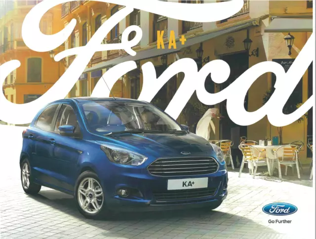 Ford KA+ UK Sales Brochure Effective 2016 Mint Condition