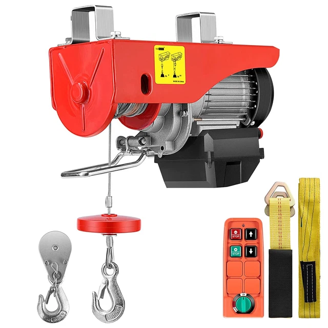 120V 440 Lbs Lift Electric Hoist with Remote Control, Electric Winch
