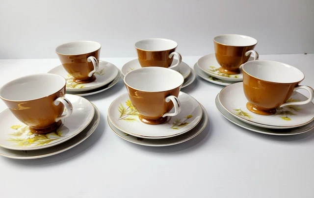 SET OF 6 Vintage Trio Yamato Fine China Japan Royal Series In