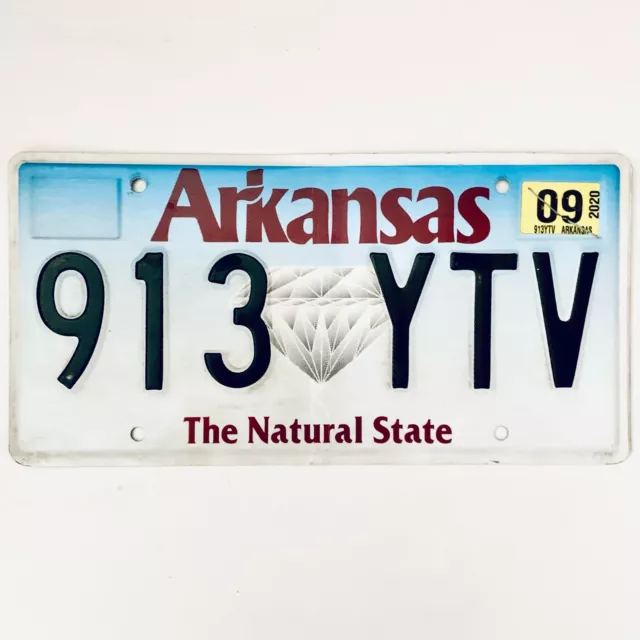 2020 United States Arkansas Natural State Passenger License Plate 913 YTV