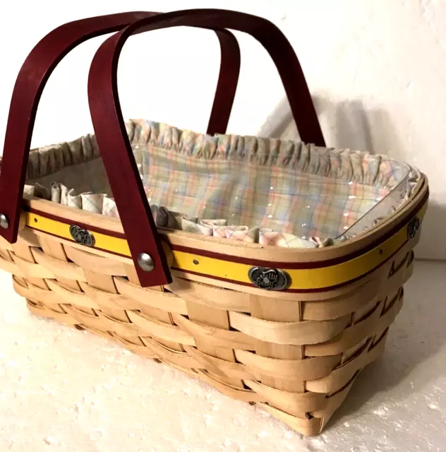 Longaberger JELLY BELLY Basket Protector Liner with Family Signatures New