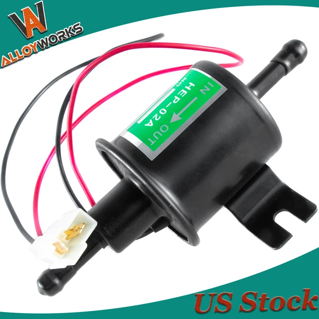 Universal 12V 4-7 PSI Electric Fuel Pump Inline Low Pressure Gas Diesel HEP-02A